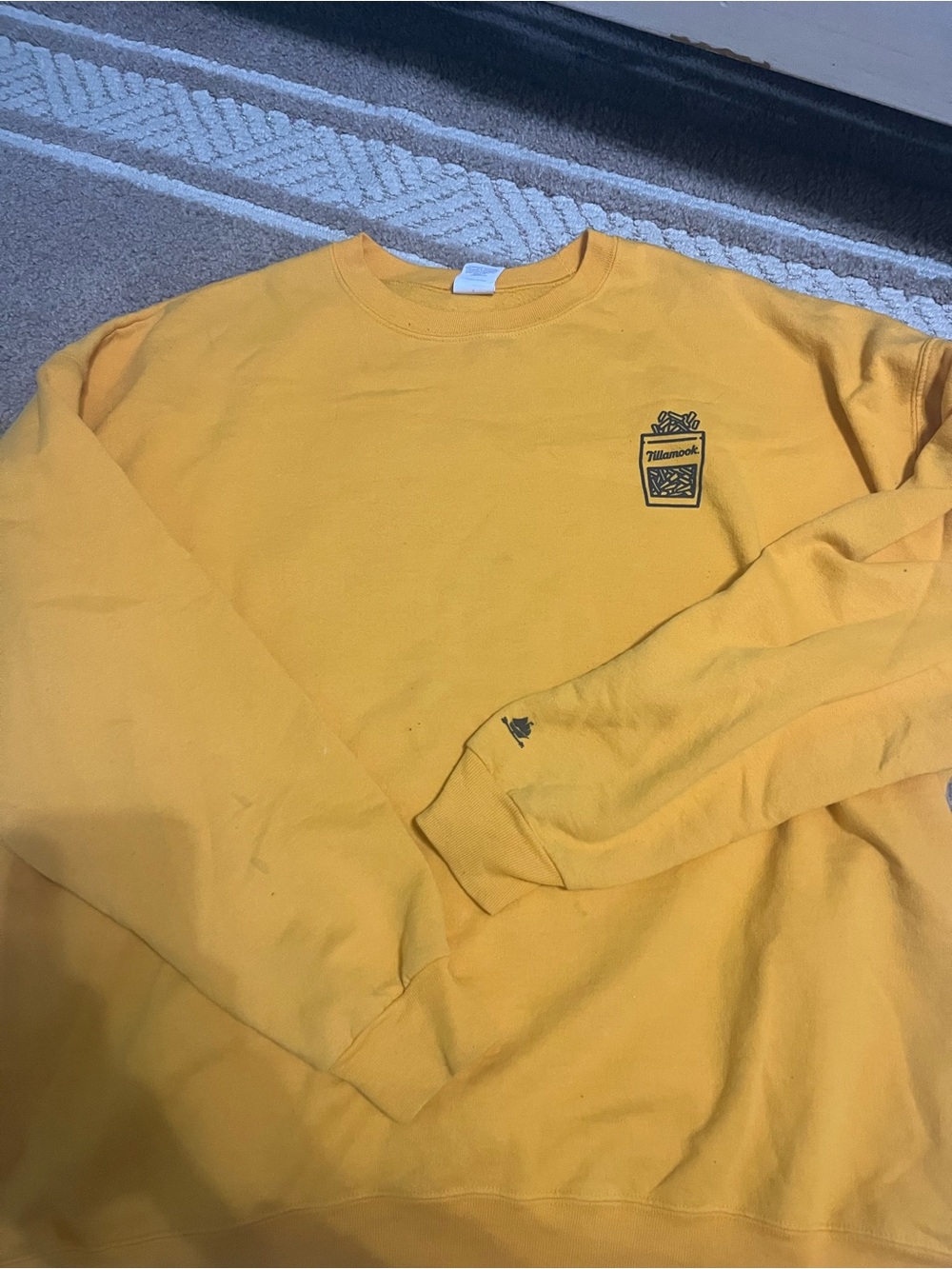 Oversized tillamook cheese crewneck sweatshirt